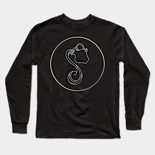 Aquarius Zodiac Art Silver Long Sleeve T-Shirt